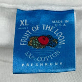 Peachtree Road Race Fruit Of The Loom Graphic T-Shirt - XL White Cotton