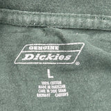 Dickies T-Shirt - Large Green Cotton