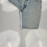 Levis Denim Shorts - 34W 11L Light Wash Cotton