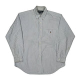Tilden Ralph Lauren Striped Shirt - Large Blue Cotton