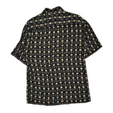 Campia Patterned Shirt - Small Black Cotton