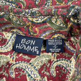 Bon Homme Patterned Shirt - Small Multicoloured Cotton