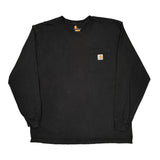 Vintage Carhartt Long Sleeve T-Shirt - XL Black Cotton