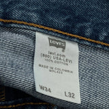501 Levis Jeans - 33W 32L Blue Cotton