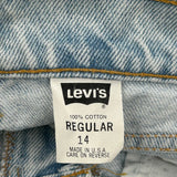 Age 14 Levis Jeans - Large Light Wash Cotton