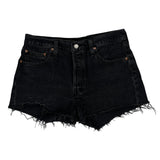 Levis Denim Shorts - 32W UK 12 Black Cotton