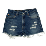 Levis Denim Shorts - 31W 3L Dark Wash Cotton