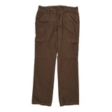 Napapijri Cargo Trousers - 34W 34L Brown Cotton