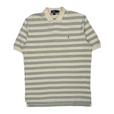 Polo By Ralph Lauren Striped Polo Shirt - XL Cream Cotton