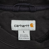 Carhartt Sweatshirt - Large Gray Cotton Blend