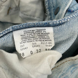 501 Levis Jeans - 28W UK 8 Light Wash Cotton