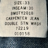 Calvin Klein Carpenter Jeans - 34W 30L Blue Denim