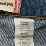 550 Age 14 Husky Levis Jeans - 32W 27L Blue Cotton