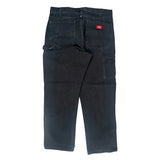 Dickies Cargo Carpenter Trousers - 36W 30L Black Cotton