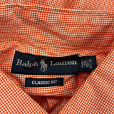 Ralph Lauren Checked Shirt - Large Orange Cotton