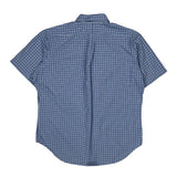Ralph Lauren Checked Short Sleeve Shirt - Large Blue Cotton