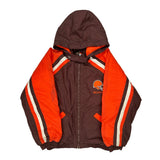 Age 10-12 Cleveland Browns Nfl Football Jacket - Medium Brown Polyester