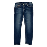 True Religion Contrast Stitch Jeans - 32W UK 10 Dark Wash Denim