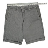 Carhartt Pinstripe Chino Shorts - 32W 11L Grey Cotton