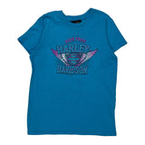 Black Hills Harley-Davidson Harley Davidson Graphic T-Shirt - Medium Blue Cotton