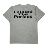 Porcupine Mountains Screen Stars Single Stitch T-Shirt - Large Grey Cotton Blend