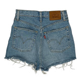 Levis Denim Shorts - 24W UK 4 Light Wash Cotton