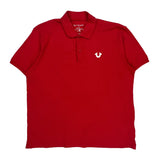 Crafted With Pride True Religion Polo Shirt - 2XL Red Cotton