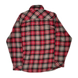 Dickies Checked Flannel Shirt - Large Red Cotton Blend