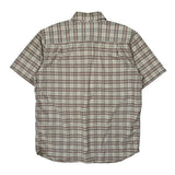 Carhartt Checked Short Sleeve Shirt - Large Cream Cotton