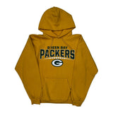 Green Bay Packers Majestic Nfl Hoodie - Medium Yellow Cotton Blend