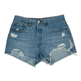 Levis Denim Shorts - 31W UK 12 Light Wash Cotton