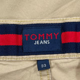 Tommy Jeans Cargo Trousers - 33W 28L Beige Cotton