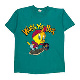 Tweety Fruit Of The Loom Single Stitch T-Shirt - Large Green Cotton