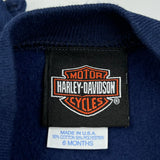Age 6 Months Harley Davidson Graphic Sweatshirt - 4XS Navy Cotton Blend