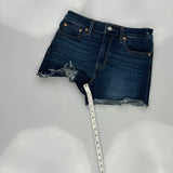 Levis Denim Shorts - 26W UK 6 Dark Wash Cotton