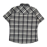 Wrangler Checked Short Sleeve Shirt - Large Black & White Cotton