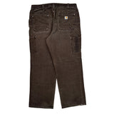 Carhartt Double Knee Carpenter Pants - 32W 29L Brown Cotton