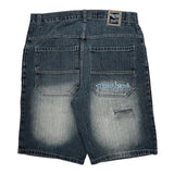 Paco Denim Shorts - 36W 11L Gray Cotton
