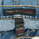 Fubu Denim Shorts - 40W 12L Blue Denim