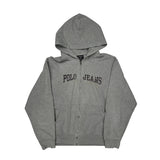 Ralph Lauren Spellout Hoodie - Large Gray Cotton Blend