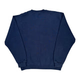 Russell Athletic Sweatshirt - Large Navy Cotton Blend
