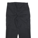 DICKIES Mens Black Cotton Blend Relaxed Straight Trousers W36 L30 Workwear Cargo