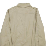 Mens Beige Bomber Jacket M Polyester Blend Plain Zip Closure Casual Outerwear