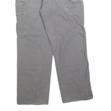 CARHARTT Mens Cotton Blend Loose Grey Trousers W34 L30 Workwear Utility Zip