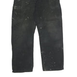 CARHARTT Mens Cotton Black Relaxed Straight Trousers W32 L30 Workwear Vintage