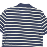 NAUTICA Mens Blue & White Striped Short Sleeve Polo Shirt M Cotton Casual