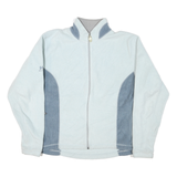 HELLY HANSEN Womens Blue & Grey Outdoor Jacket L Polyester Fleece Colourblock