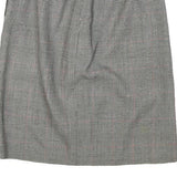 COLLECTIBLE GOLD Womens Grey Wool Straight Knee Length Woven Check Skirt M
