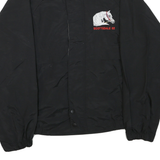 CALIFORNIA Mens Black Red Zip Jacket M Polyester Blend Plain Lightweight Outdoor