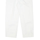 PETER POLO Womens Cotton Blend White Relaxed Straight Trousers W33 L27